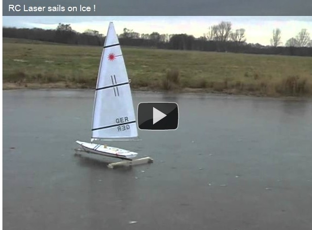 Was machen Finnsegler im Winter ?  Vielleicht RC-Laser segeln ?