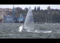 Finn Sailing in the bay of Kiel