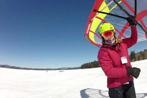 Neue Sportdisziplin – Schnee-Segeln
