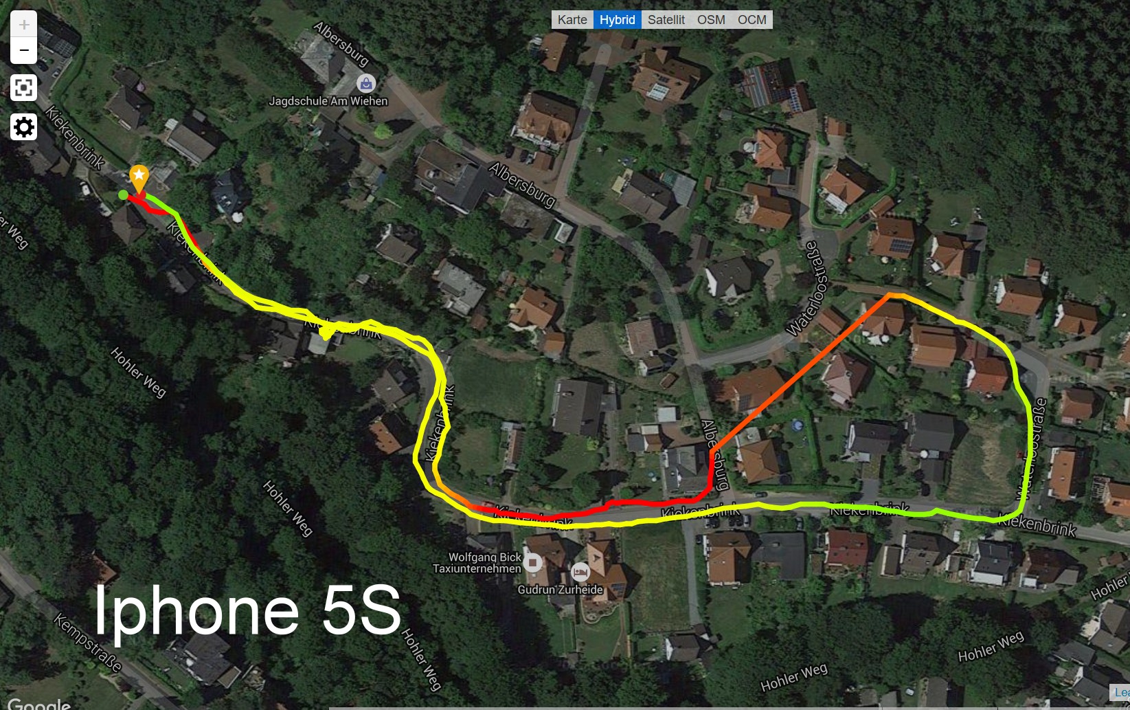 GPS-Test:   IPhone 5S - Motor...
