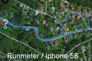 GPS-Test:  Runmeter/Iphone 5S  – Endomondo/Iphone5S –  Momentum Tracker/Moto G3 – Outdooractive/Moto G3