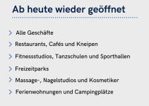 NRW – ab heute wieder geöffnet