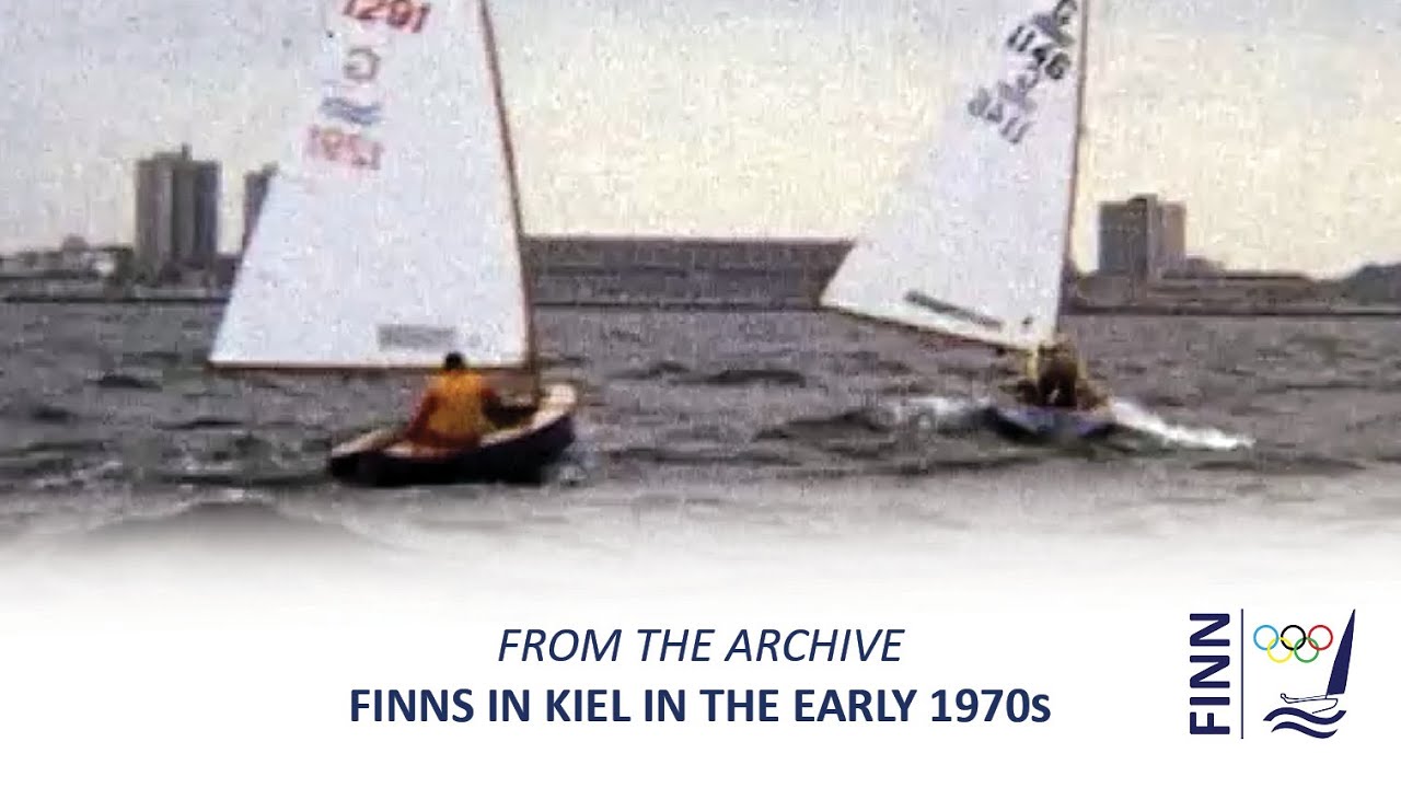 Finn sailing in Kiel in the e...