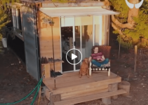Remaking shipping container into a tiny house
