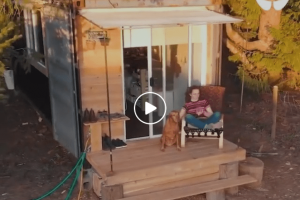 Remaking shipping container into a tiny house