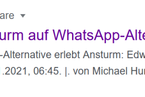 Ich verwende jetzt den SIGNAL Messenger