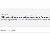 Jetzt auch XIAOMI auf der schwarzen Liste.