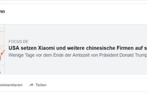 Jetzt auch XIAOMI auf der schwarzen Liste.
