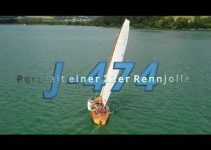 Portrait der 22er Rennjolle J-474,  Segel-Oldtimer Bauj. 1934