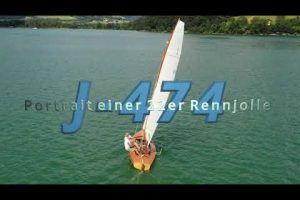 Portrait der 22er Rennjolle J-474,  Segel-Oldtimer Bauj. 1934