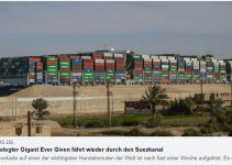 Freigelegter Gigant „Ever Given“ fährt wieder durch den Suezkanal