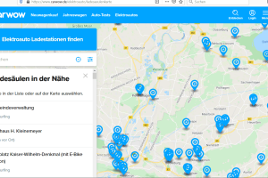 carwow –  Elektroauto Ladestationen finden
