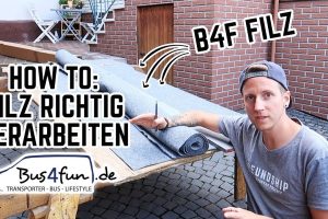 Carpet Filz im DIY Campervan richtig verkleben