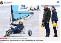 Prince William und Kate haben viel Spass beim Landsegeln