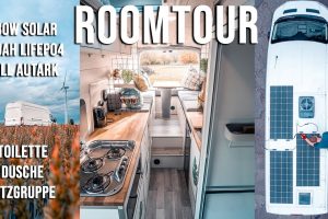 Roomtour ‖ L4H3 Ausbau für autarkes Leben im Van mit Solar, Dusche, Küche und riesiger Sitzgruppe