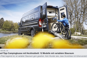 promobil – Kauf-Tipp Campingbusse mit Heckhubbett