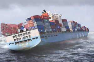 Wie die riesigen Containerschiffe heftigen Stürmen auf dem Meer trotzen