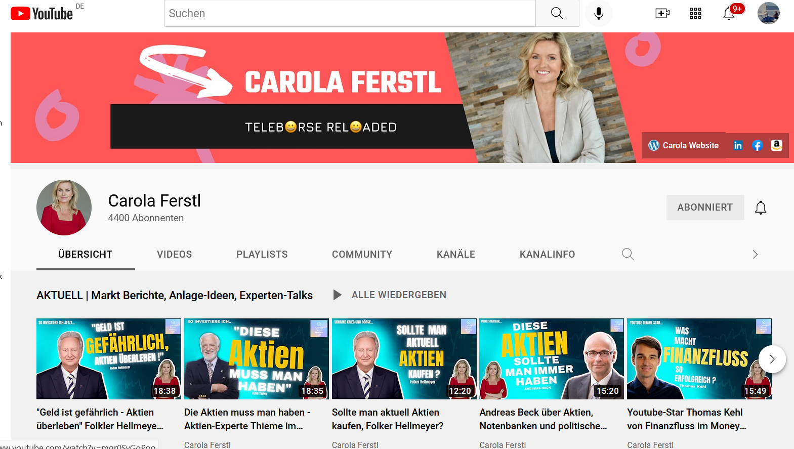 Carola Ferstl – Telebörse reloaded