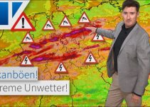 ACHTUNG: Höchste Warnstufe LILA am Freitag möglich! Gefährliche Unwetter: Orkanböen, Tornados! 🌪️
