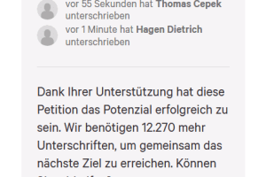Hier könnt ihr die Petition bzw. den Brief an Olaf Scholz unterstützen
