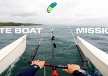 100km on a kite boat gusting 30 knots 😈