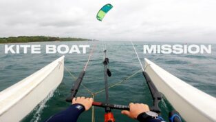 100km on a kite boat gusting ...