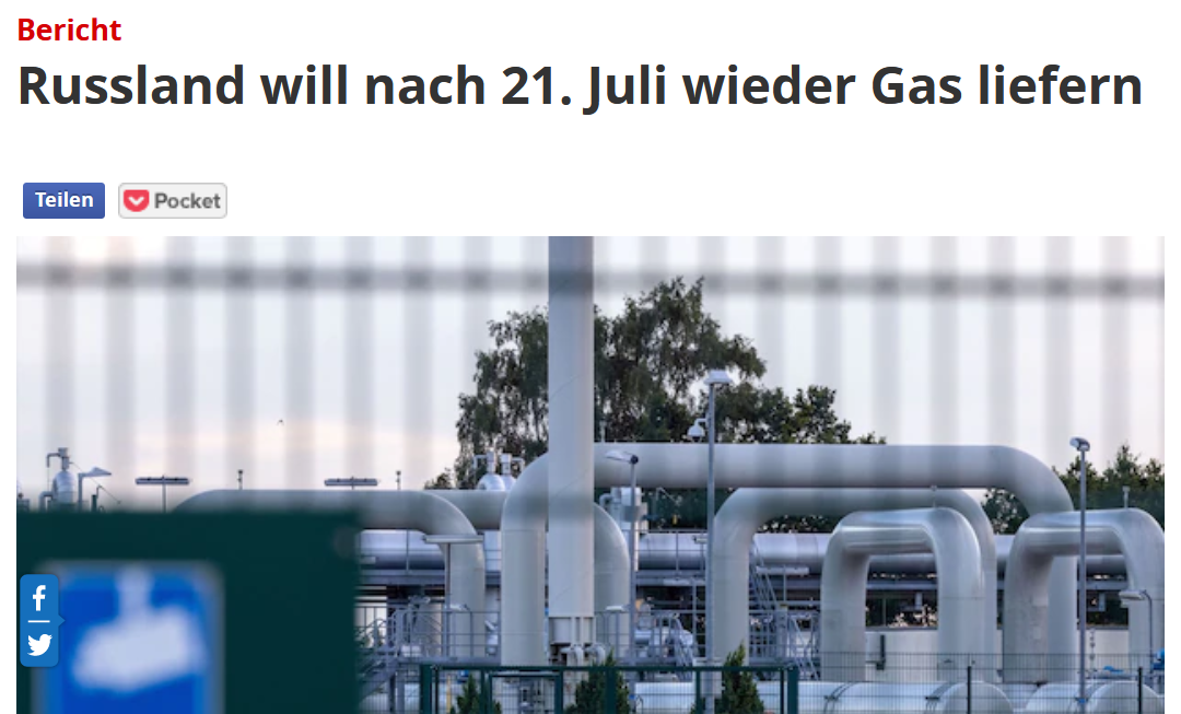 Russland will wieder Gas liefern, aber weniger als zuvor !