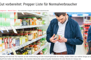 Gut vorbereitet: Prepper Liste für Normalverdiener