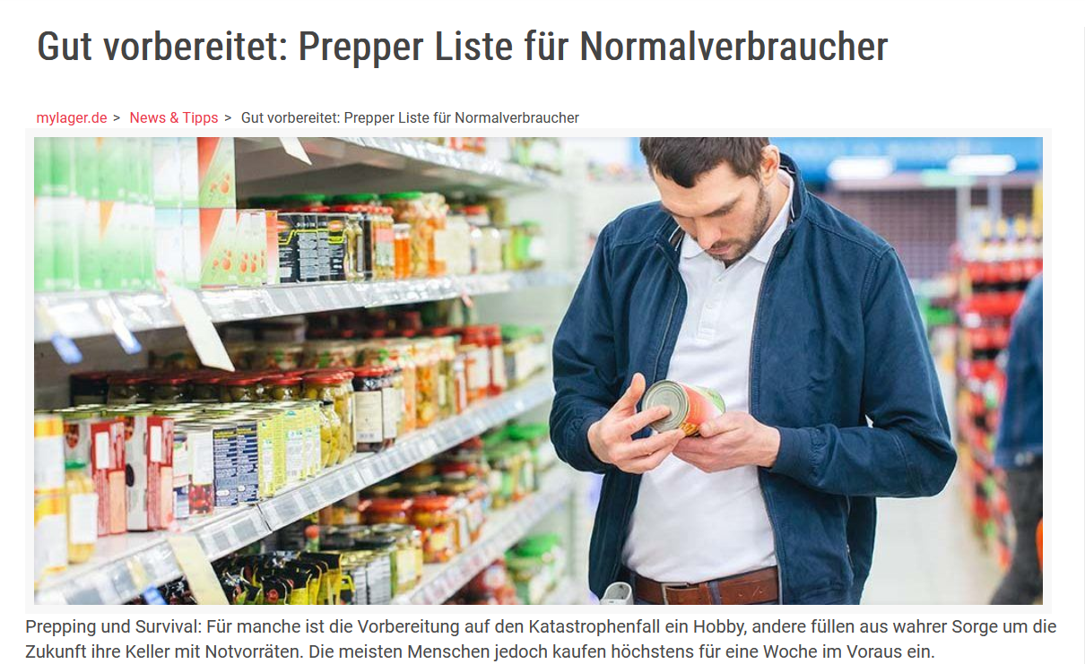 Gut vorbereitet: Prepper Liste für Normalverdiener