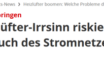 Mit dem Heizlüfter-Irrsinn riskieren wir den Zusammenbruch des Stromnetzes