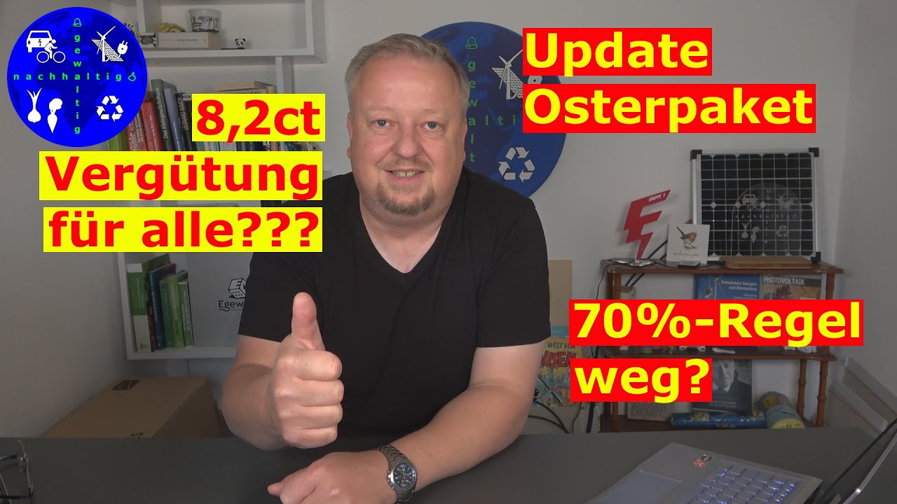 Update Osterpaket – 8,2ct Einspeisevergütung als Kompromiss der Regierung !