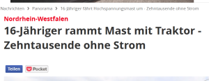 Stromausfall - Info-Karte
