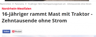 Stromausfall - Info-Karte