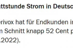 Mein Stromtarif  2022 / 2023 – Update