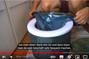 WC-Setup der Chirpy-Travellers  –  auch für den Blackout geeignet