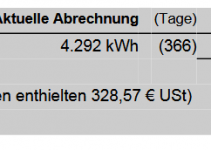 Stromrechnung – 893,88 EUR Rueckzahlung  :-)