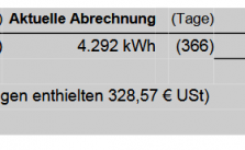 Stromrechnung - 893,88 EUR Ru...