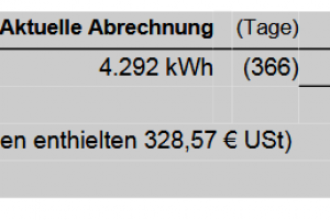 Stromrechnung – 893,88 EUR Rueckzahlung  :-)