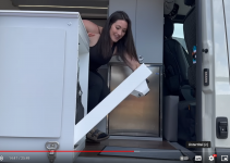 Sprinter mit ausklappbarer Duschtasse – echt genial Sprinter mit ausklappbarer Duschtasse – echt genial