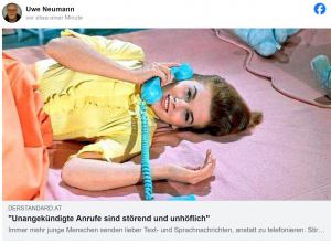 Unangekündigte Anrufe sind st...