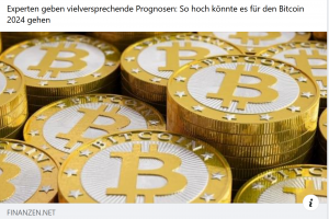 So hoch könnte der Bitcoin 2024 laut Experten klettern