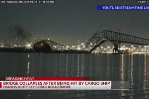 Baltimore bridge collapses after hit by cargo ship