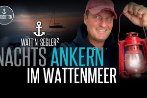 Nachts ankern im Wattenmeer