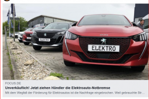 Fast unverkäuflich! Jetzt ziehen Händler die Elektroauto-Notbremse