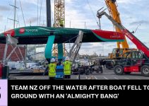 Team NZ fällt mit gewaltigem Krachen aus 7m Höhe