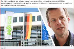 WAGO-Geschäftsführer muss gehen