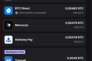 Ledger – welchen Kryptoservice für BTC-Kauf wählen ? – Update