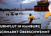 Sturmflut in Hamburg LIVE  Fischmarkt komplett überschwemmt ⛈️ Sturm Amy/Detlef  05.10.2025