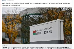 7.000 Gläubiger wollen Geld von insolventer Unternehmensgruppe Brüder Schlau aus Porta Westfalica