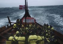 Draken in the North Sea storm Draken in the North Sea storm